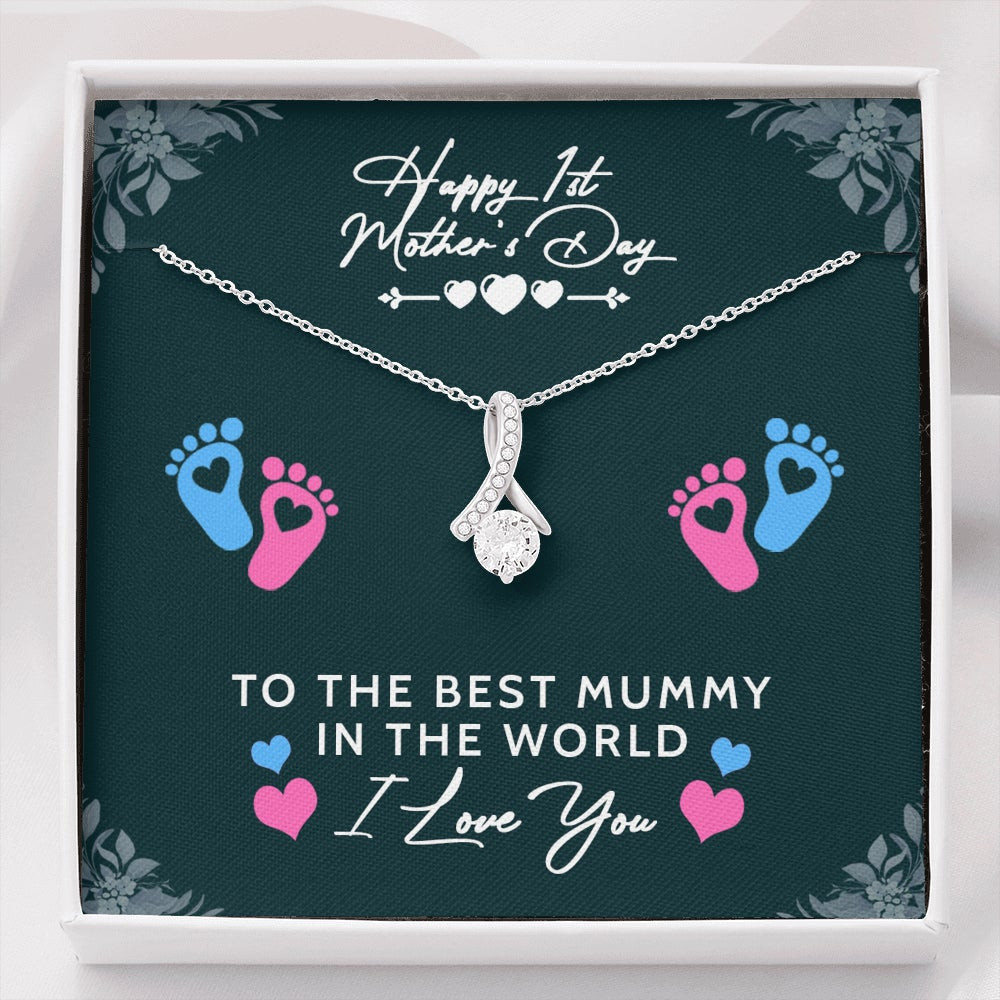 Happy 1st Mother’s Day The Best Mummy – Alluring Beauty Necklace