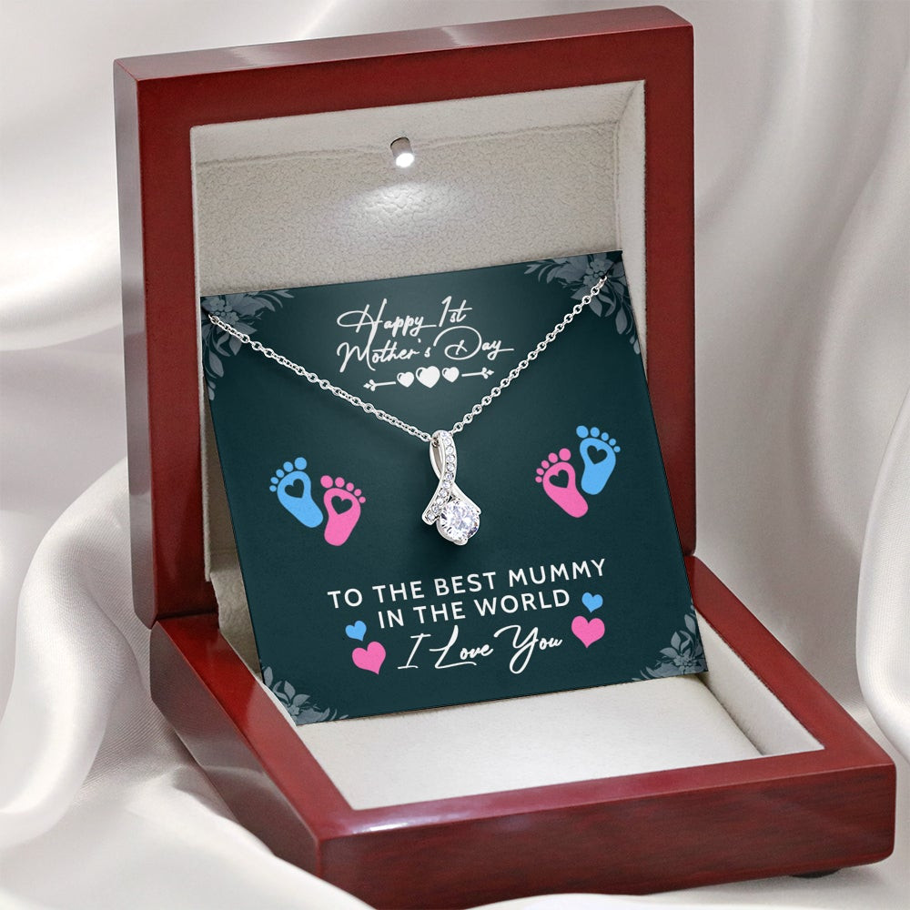 Happy 1st Mother’s Day The Best Mummy – Alluring Beauty Necklace