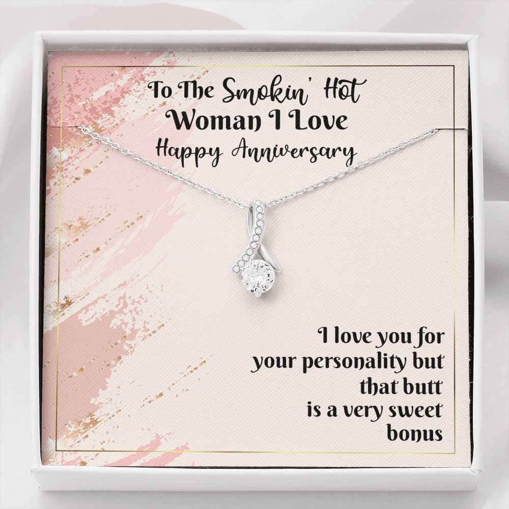 Happy Anniversary Smokin Hot Woman I Love – Alluring Beauty Necklace