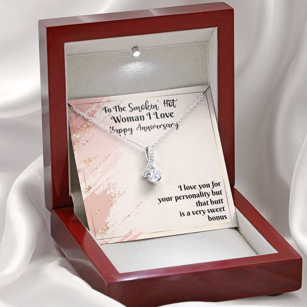Happy Anniversary Smokin Hot Woman I Love – Alluring Beauty Necklace