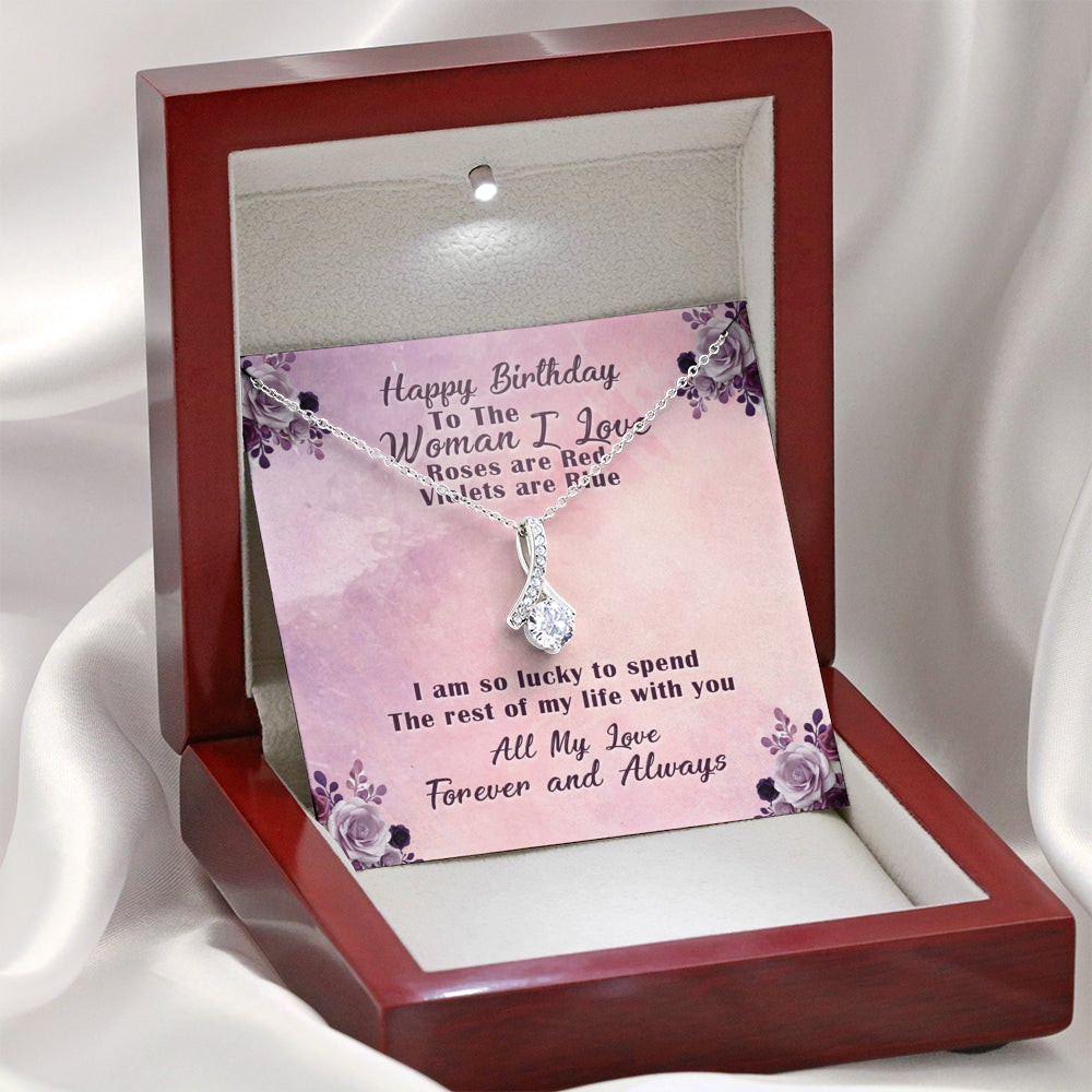 Happy Birthday, Roses Are Red Violets Are Blue – Alluring Beauty Necklace