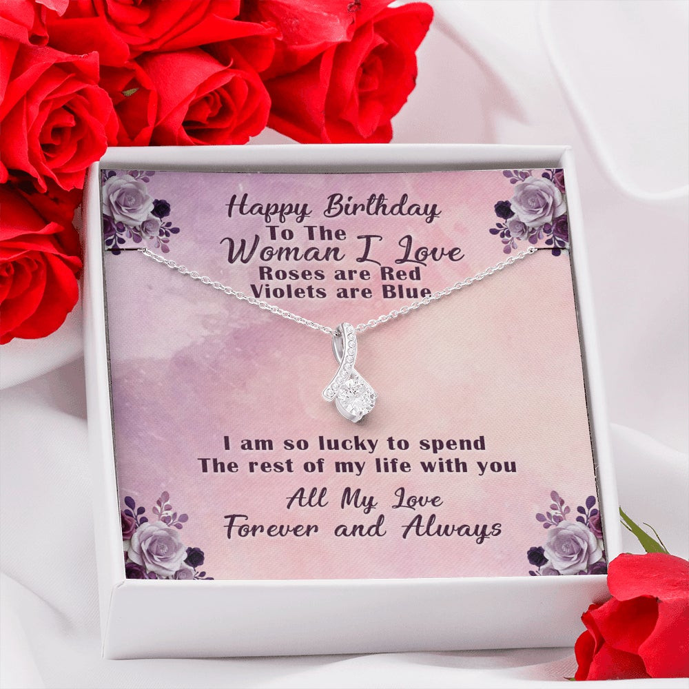 Happy Birthday, Roses Are Red Violets Are Blue – Alluring Beauty Necklace