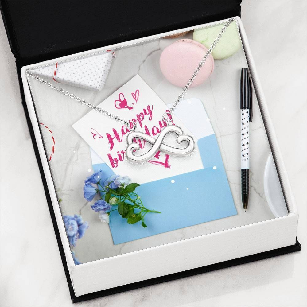Happy Birthday Infinity Heart Necklace For Mom