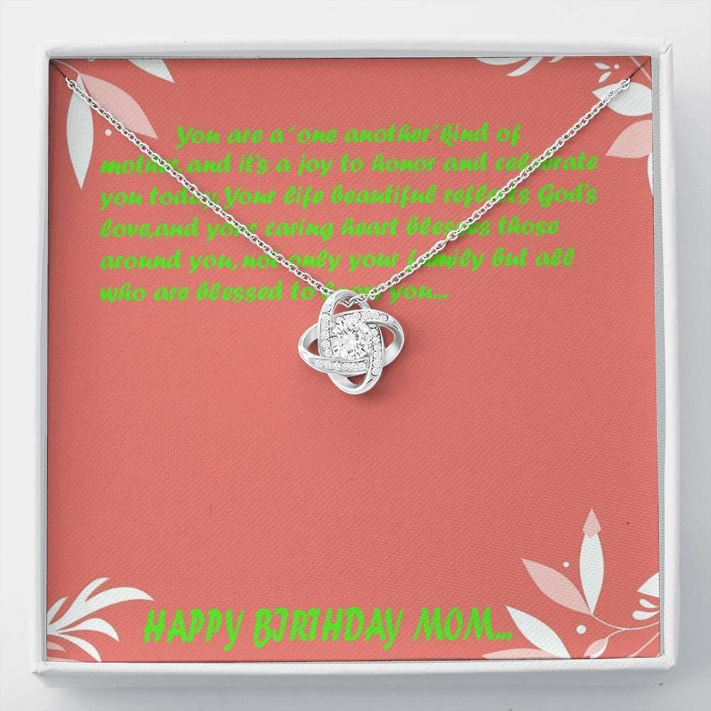 Happy Birthday Mom Love Knot Necklace For Mom