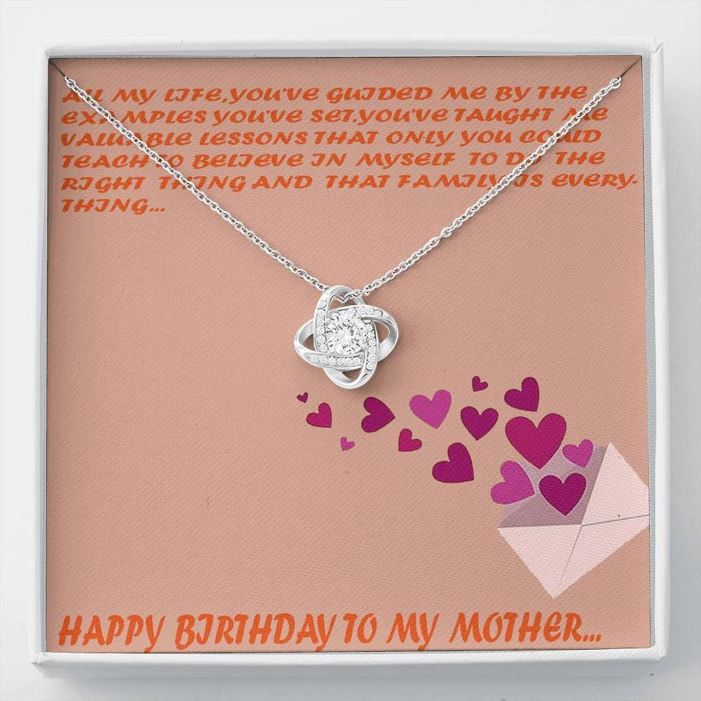 Happy Birthday To My Mother Love Knot Necklace For Mom