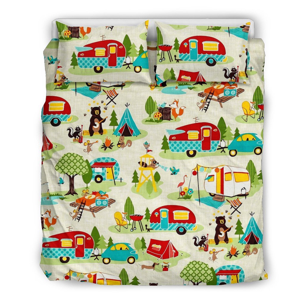 Happy Camper 3D Customized Duvet Cover Bedding Set