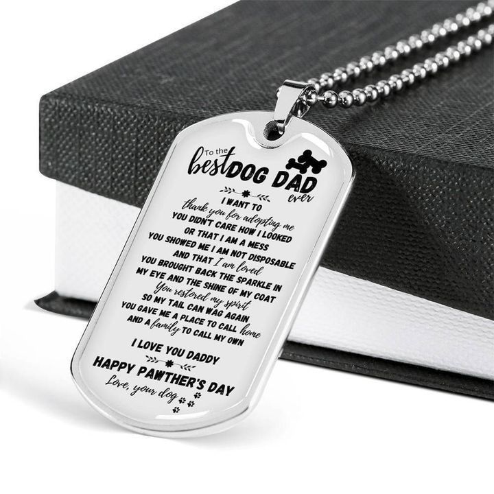 Happy Father’s Day Shine Of My Coat Dog Tag Necklace Gift For Dad