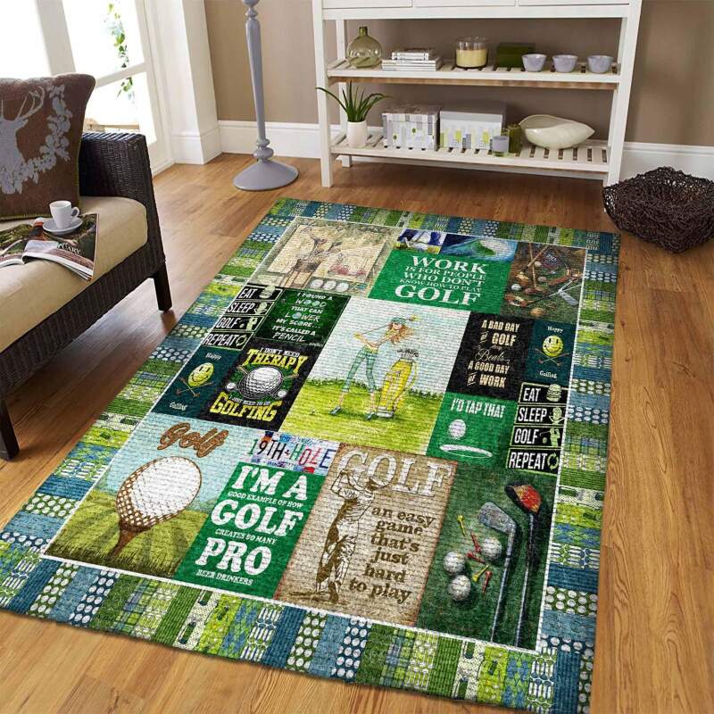 Happy Golfing Rectangle Rug