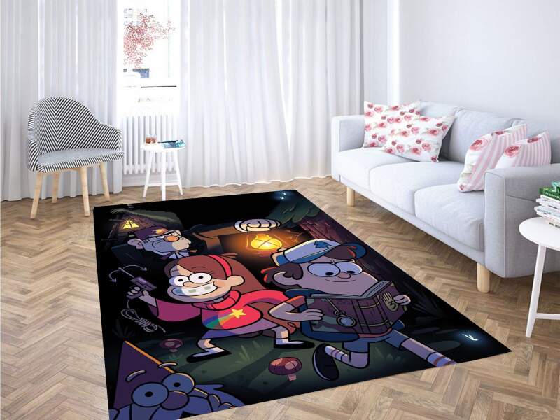 Happy Gravity Falls Carpet Rectangle Rug
