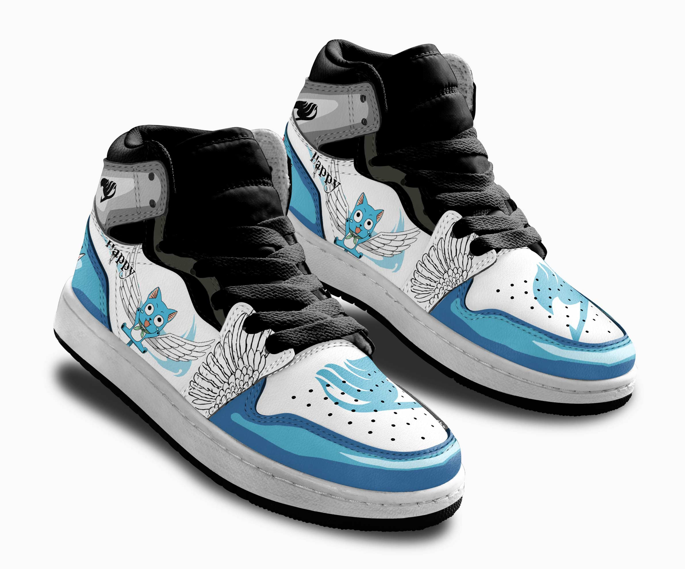 Happy Kids Sneakers Custom Fairy Tail Anime Shoes For Kids
