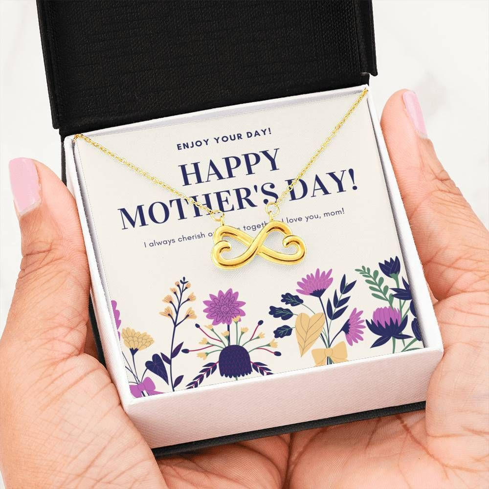 Happy Mother’s Day Gift For Mom Infinity Heart Necklace