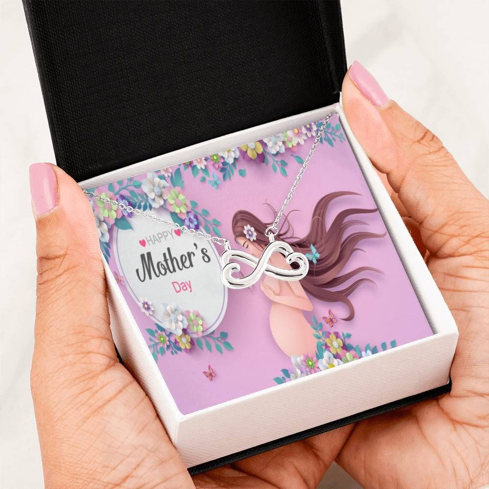 Happy Mother’s Day Infinity Heart Necklace Gift For Mother