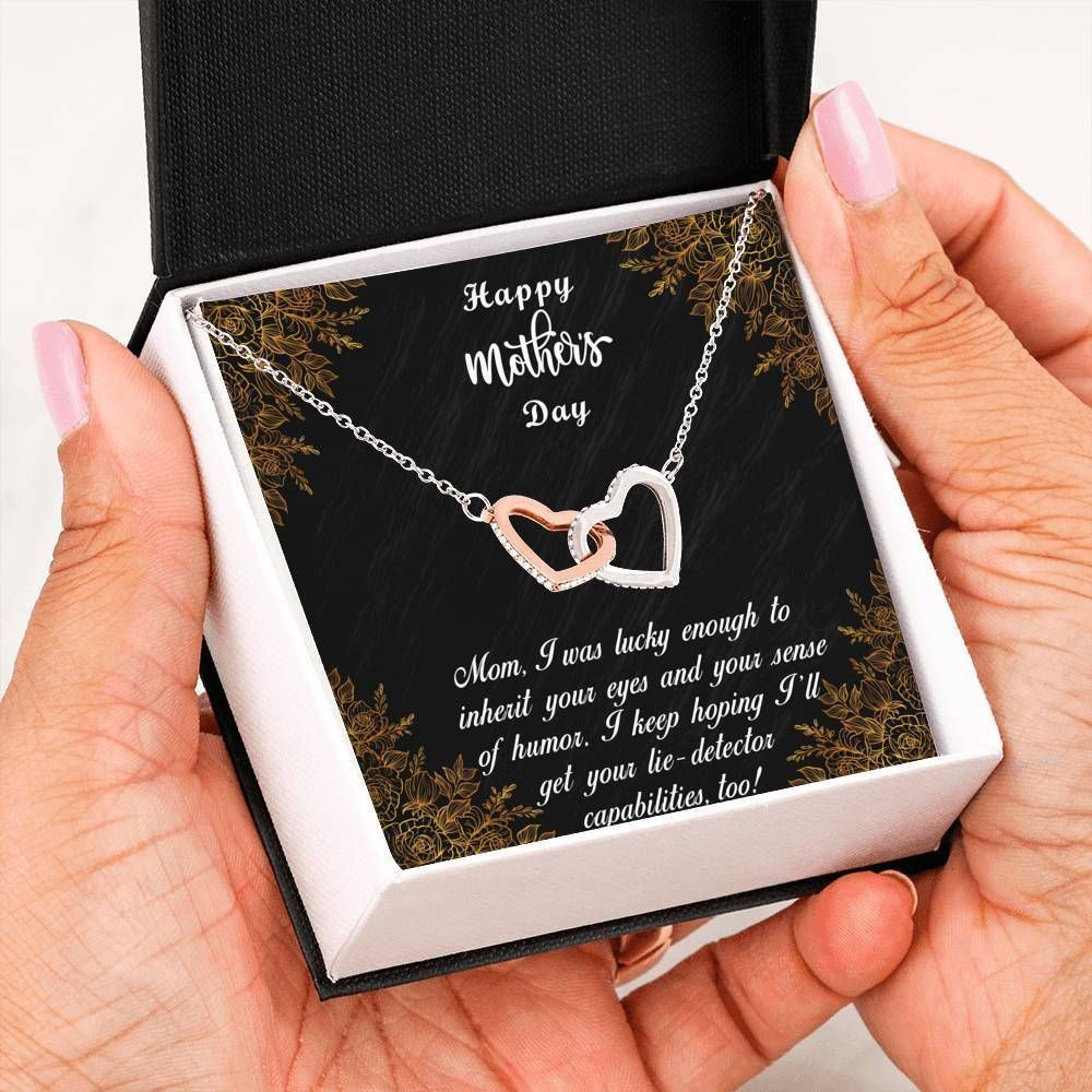 Happy Mother’s Day Interlocking Hearts Necklace For Mom
