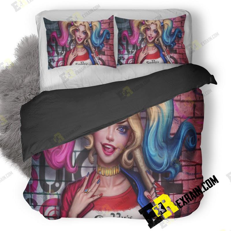 Harley Quinn Artwork 3D Customized Duvet Cover Bedding Set