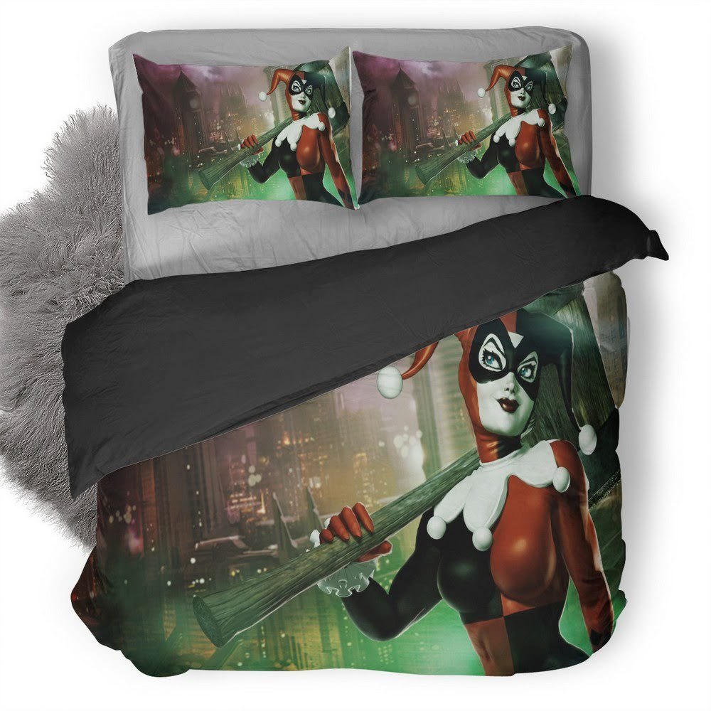 Harley Quinn Batman Arkham Knight 3D Customized Duvet Cover Bedding Set