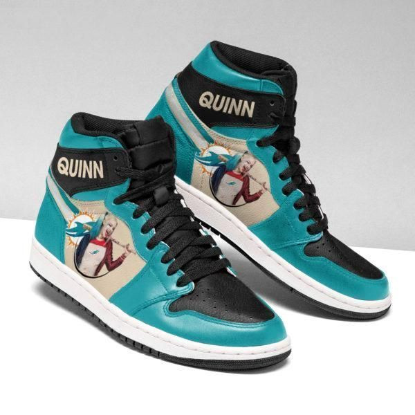 Harley Quinn Nfl Miami Dolphins Nfl Football Air Sneakers Sneakers Sport Sneakers High Top Air Jordan Sneaker, Air Jordan Hightop