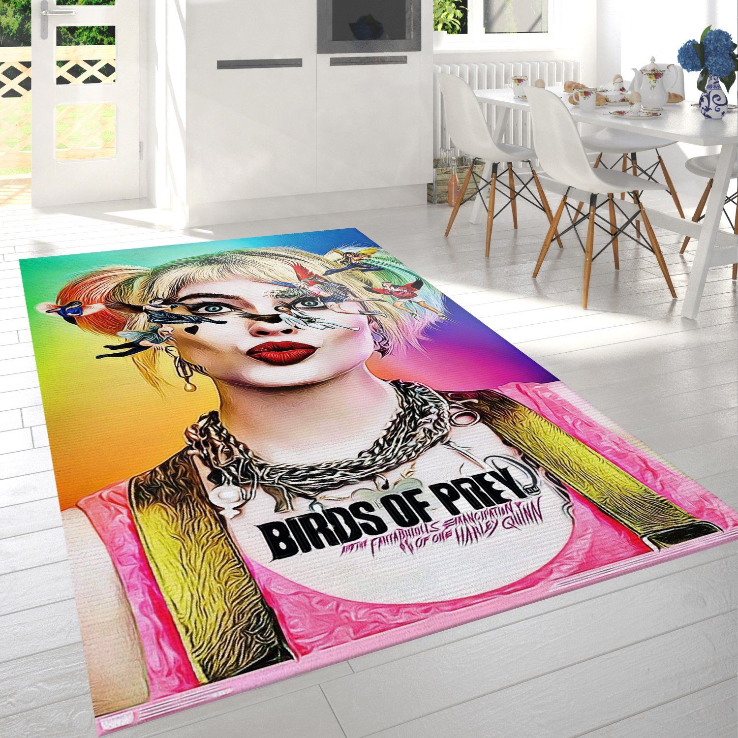 Harley Quinn Of Birds Of Prey Rectangle Rug – Custom Size And Printing