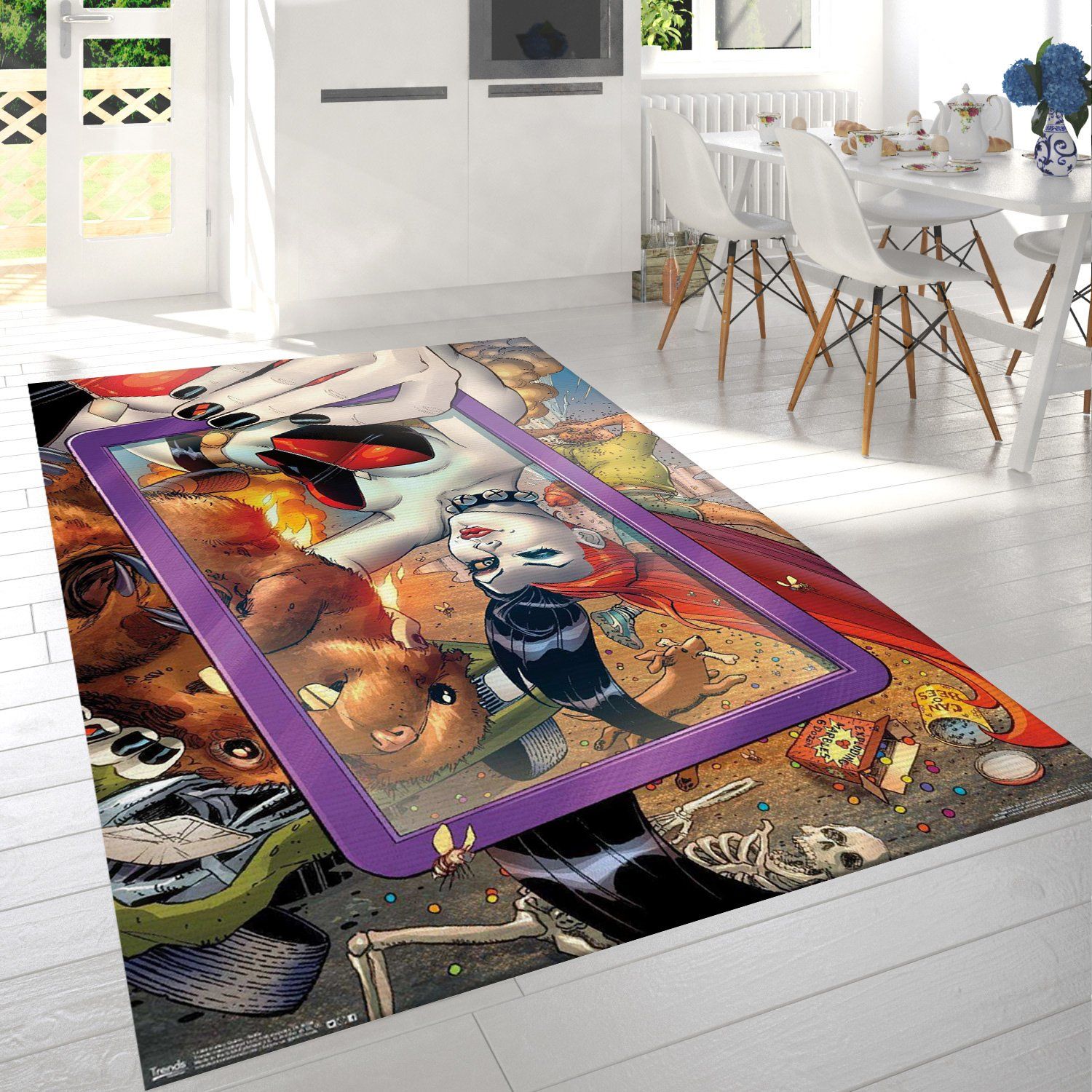 Harley Quinn Selfie Rectangle Rug – Custom Size And Printing