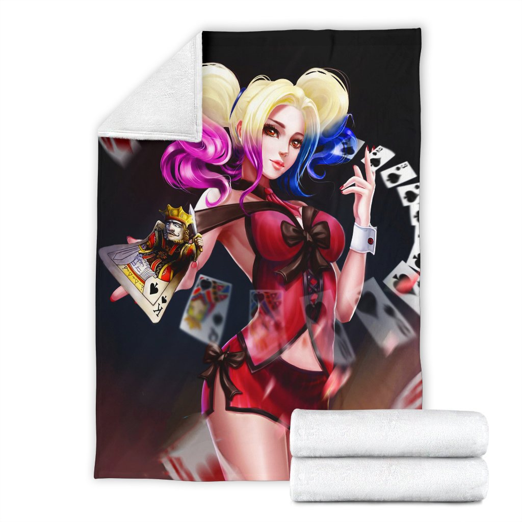 Harley Quinn Sherpa Blanket Cozy Blanket Fleece Blanket