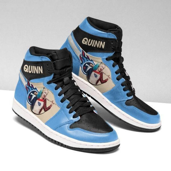 Harley Quinn Tennessee Titans Nfl Football Team Air Sneakers Sneakers Sport Sneakers High Top Air Jordan Sneaker, Air Jordan Hightop