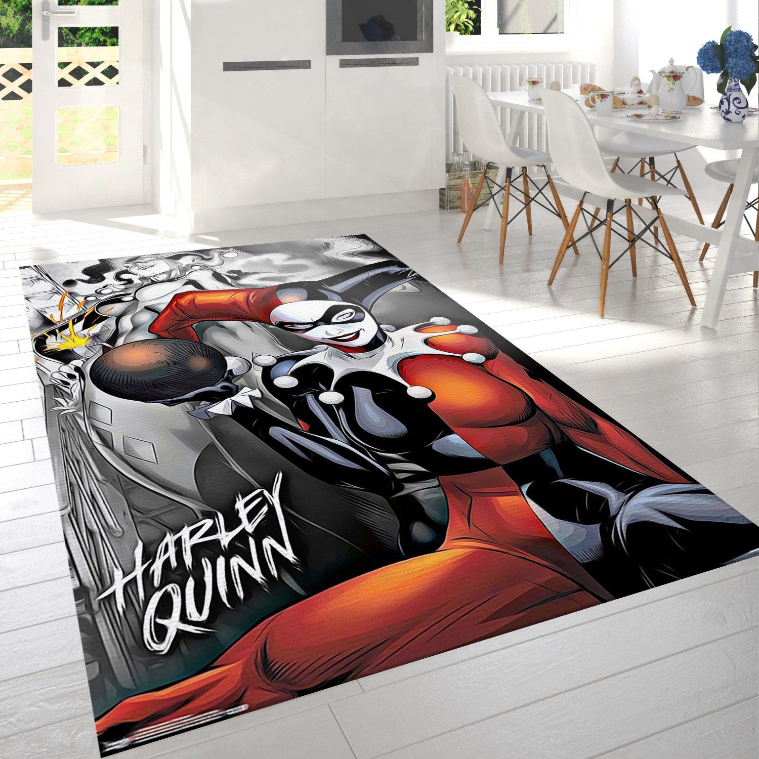 Harley Quinn The Bomb Rectangle Rug – Custom Size And Printing