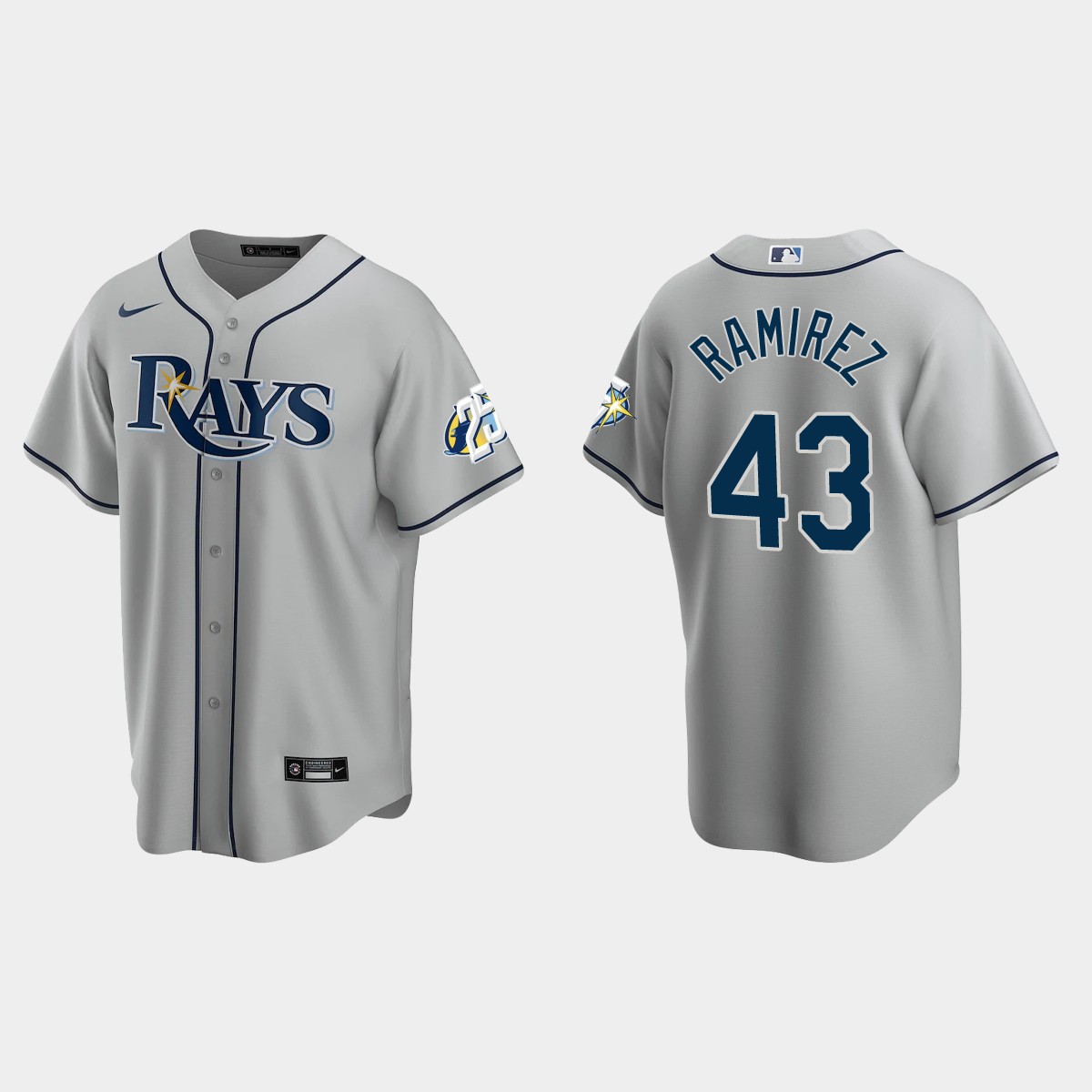 Harold Ramirez Tampa Bay Rays 25th Anniversary Jersey – Gray
