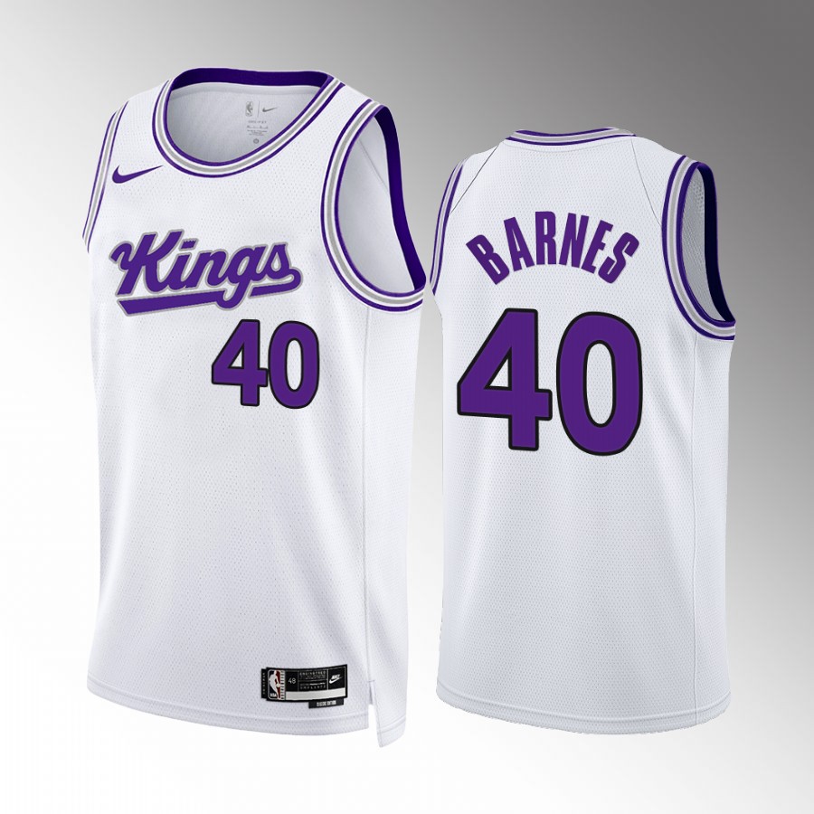 Harrison Barnes 2023-24 Sacramento Kings White #40 Association Edition Jersey Swingman