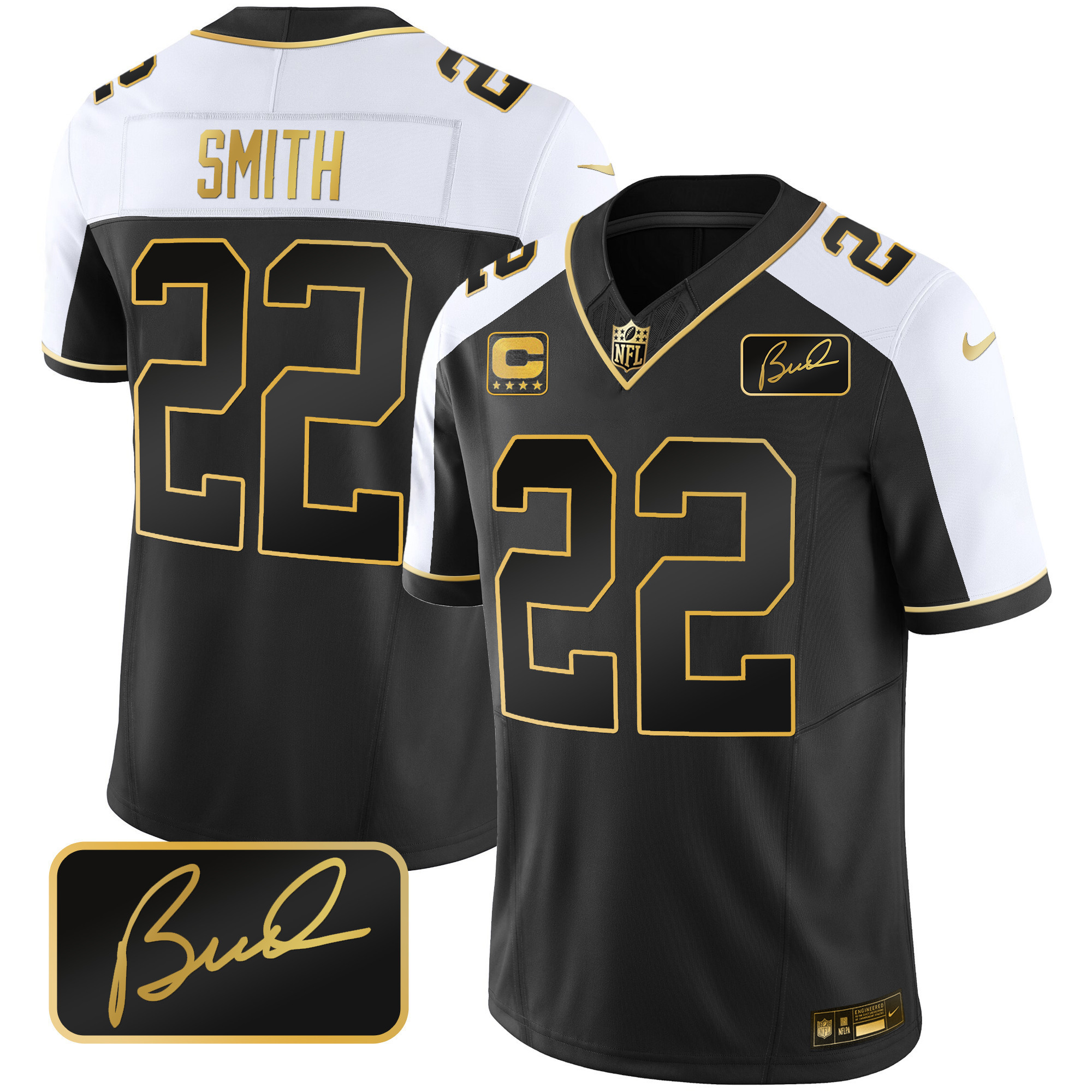 Harrison Smith Men's Minnesota Vikings Bud Grant Patch Gold Limited Alternate Jersey - All Stitched
