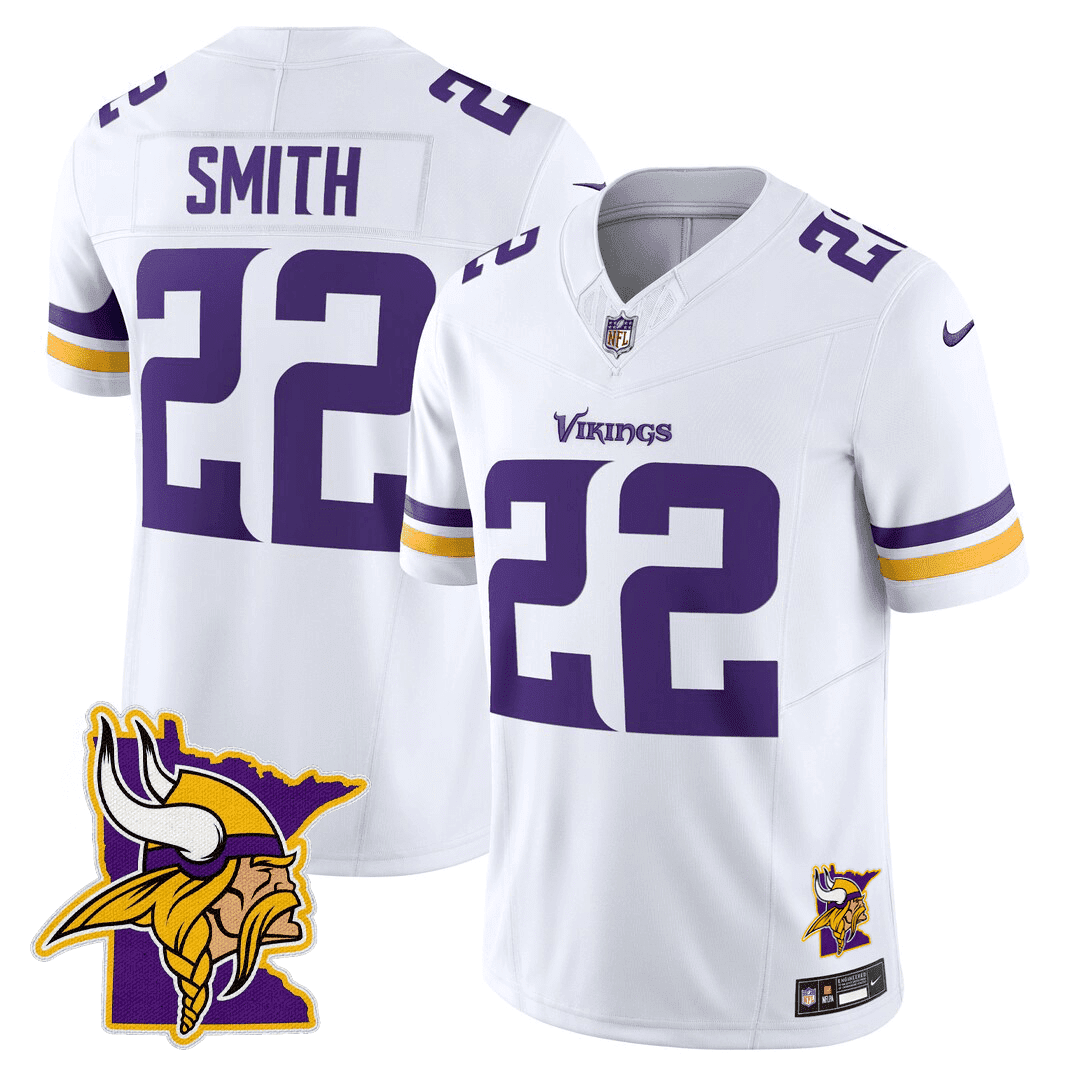 Harrison Smith Men's Minnesota Vikings Minnesota Map Patch Limited White Jersey - All Stitched