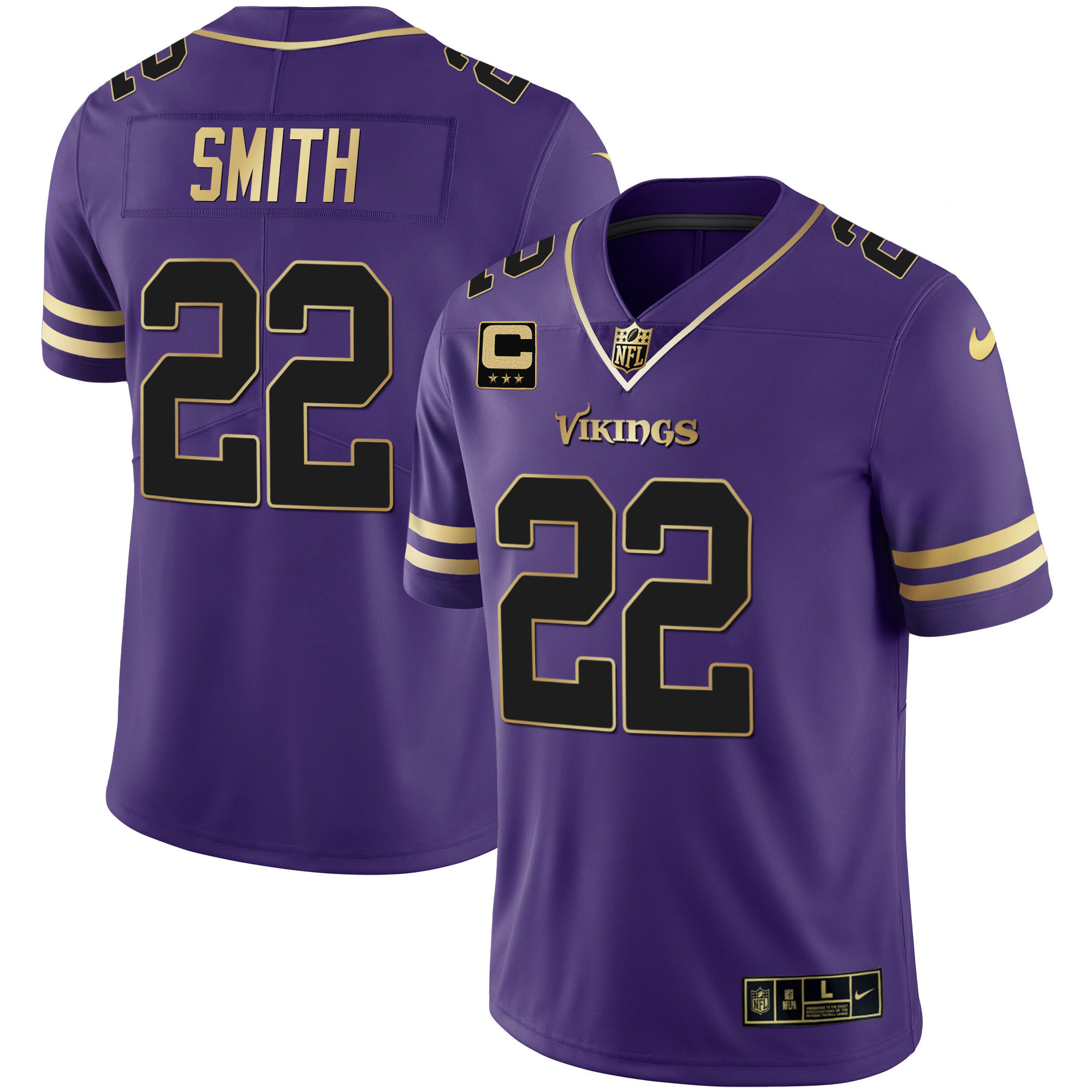 Harrison Smith Men's Minnesota Vikings Purple Gold Vapor Jersey - All Stitched