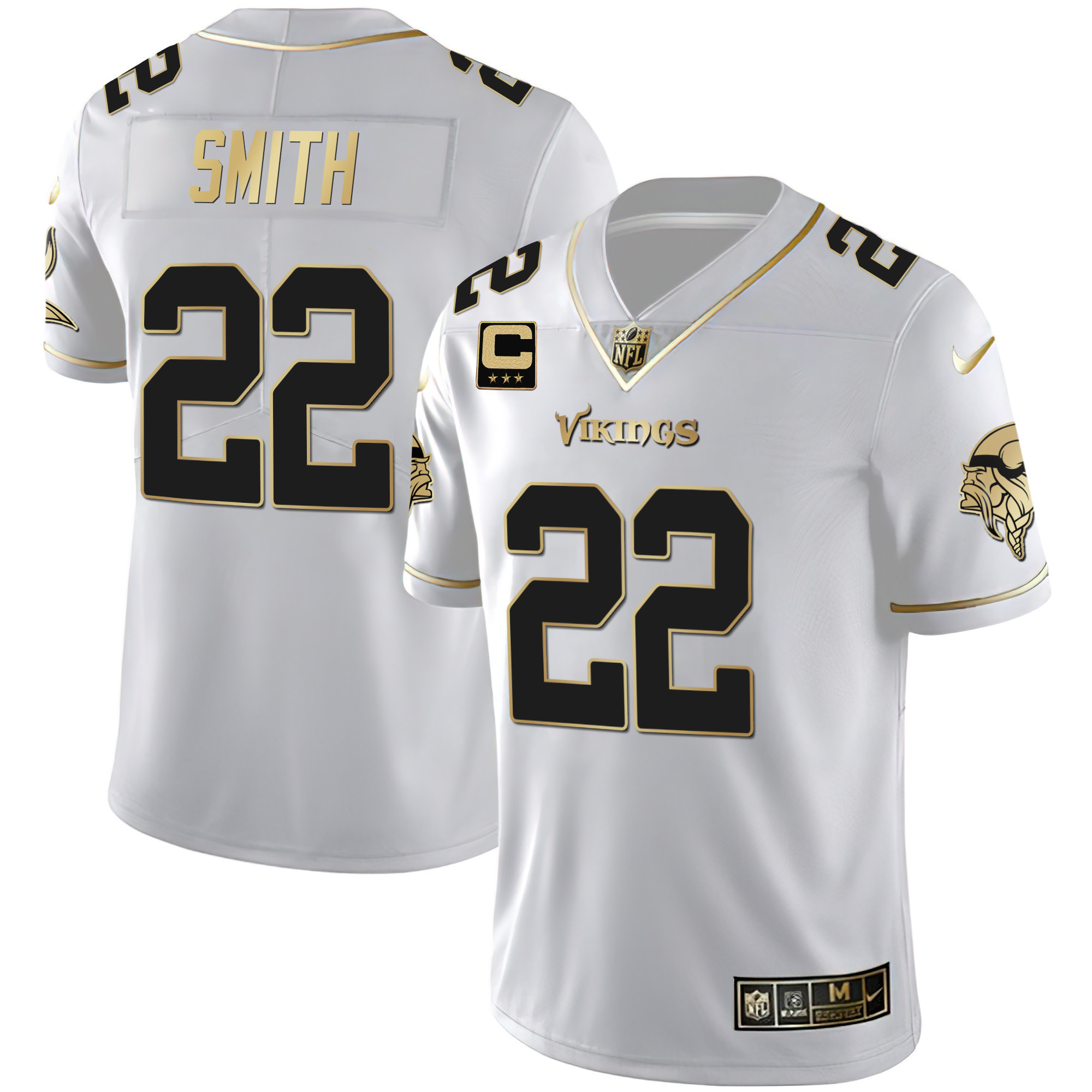 Harrison Smith Youth's Minnesota Vikings White Gold & Black Gold Jersey - All Stitched