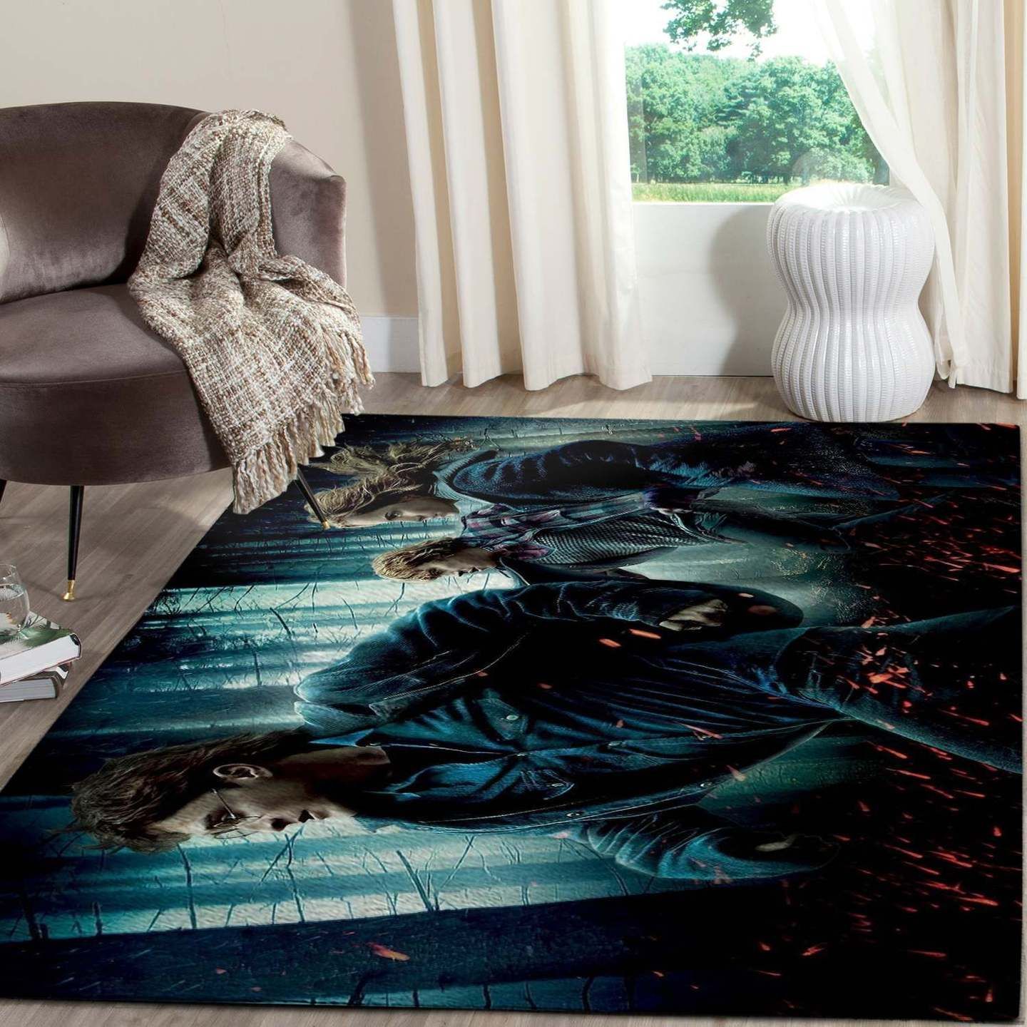 Harry Potter And Friends In The Forest Rectangle Rug – Custom Size And Printing