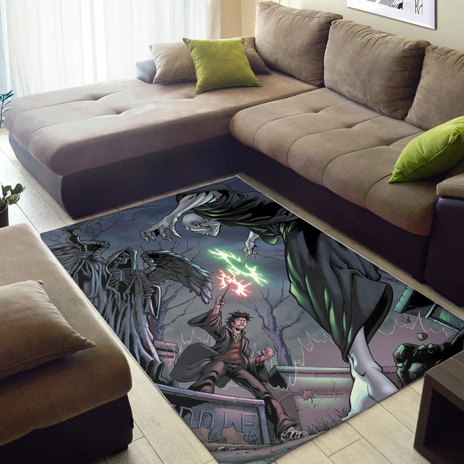 Harry Potter And Lord Voldemort Rectangle Rug – Custom Size And Printing