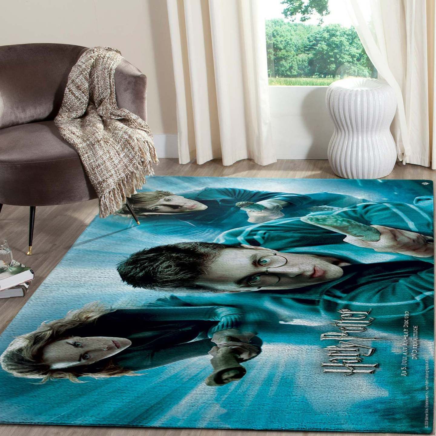 Harry Potter And Magical Flying Broomsticks Rectangle Rug – Custom Size And Printing