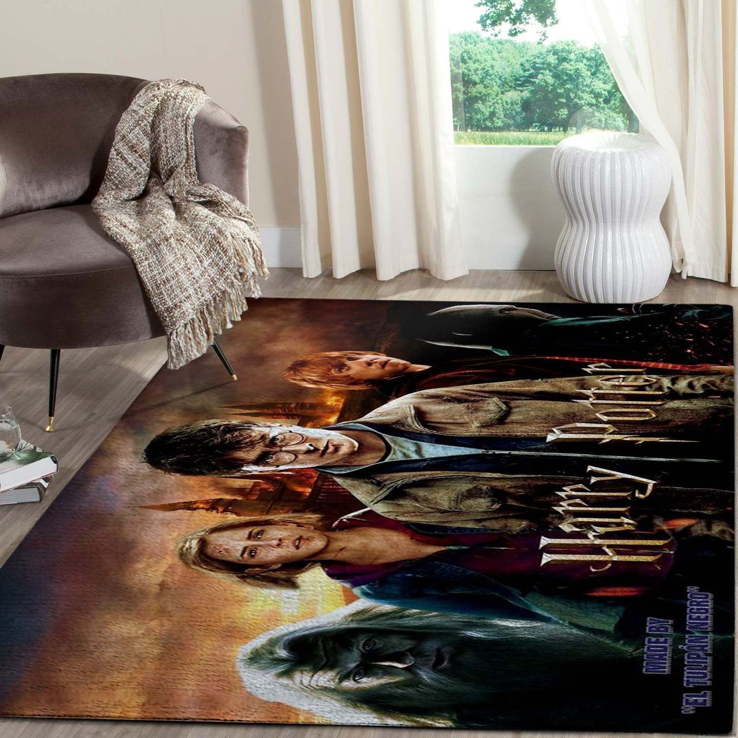 Harry Potter And Principal Hogwarts Rectangle Rug – Custom Size And Printing