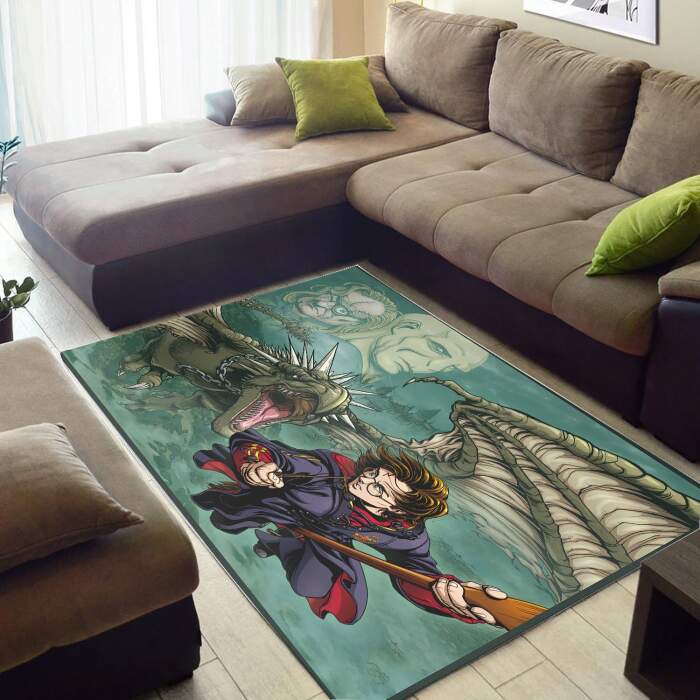 Harry Potter And The Horntail Rectangle Rug – Custom Size And Printing