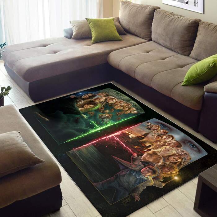 Harry Potter Deathly Hallows Rectangle Rug – Custom Size And Printing