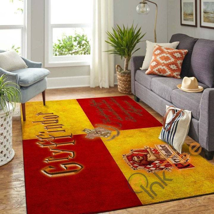 Harry Potter Gryffindor Logo Living Room Carpet Floor Decor Beautiful Gift For Potter’s Fan Rectangle Rug