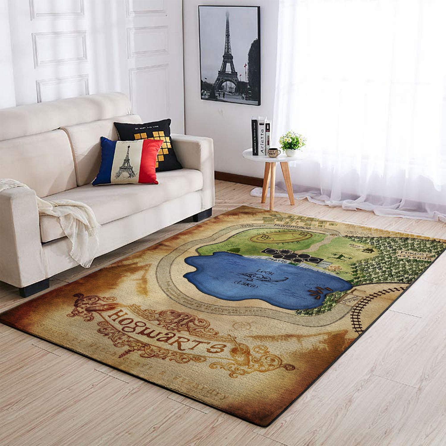 Harry Potter Hogwart Map Rectangle Rug – Custom Size And Printing
