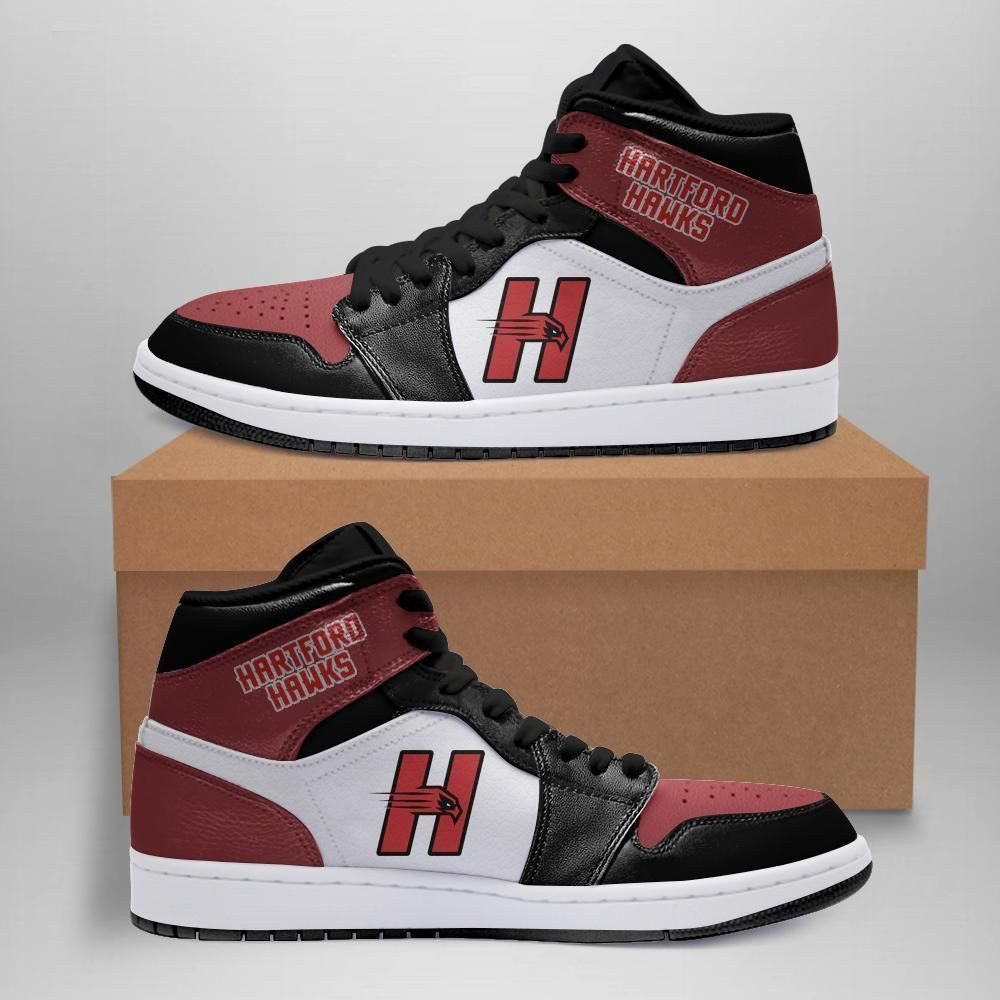 Hartford Hawks NCAA Fashion The best Sneakers Basketball Shoes Leather High Top Air Jordan Sneaker, Air Jordan Hightop
