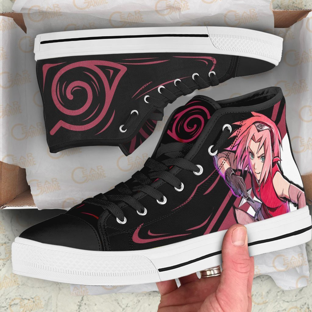 Haruno Sakura High Top Shoes Custom Anime Sneakers