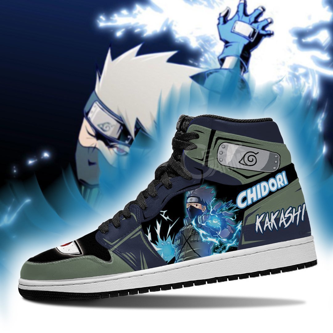 Hatake Kakashi Chidori Jutsu JD1s Sneakers Anime Shoes, Air Jordan Hightop