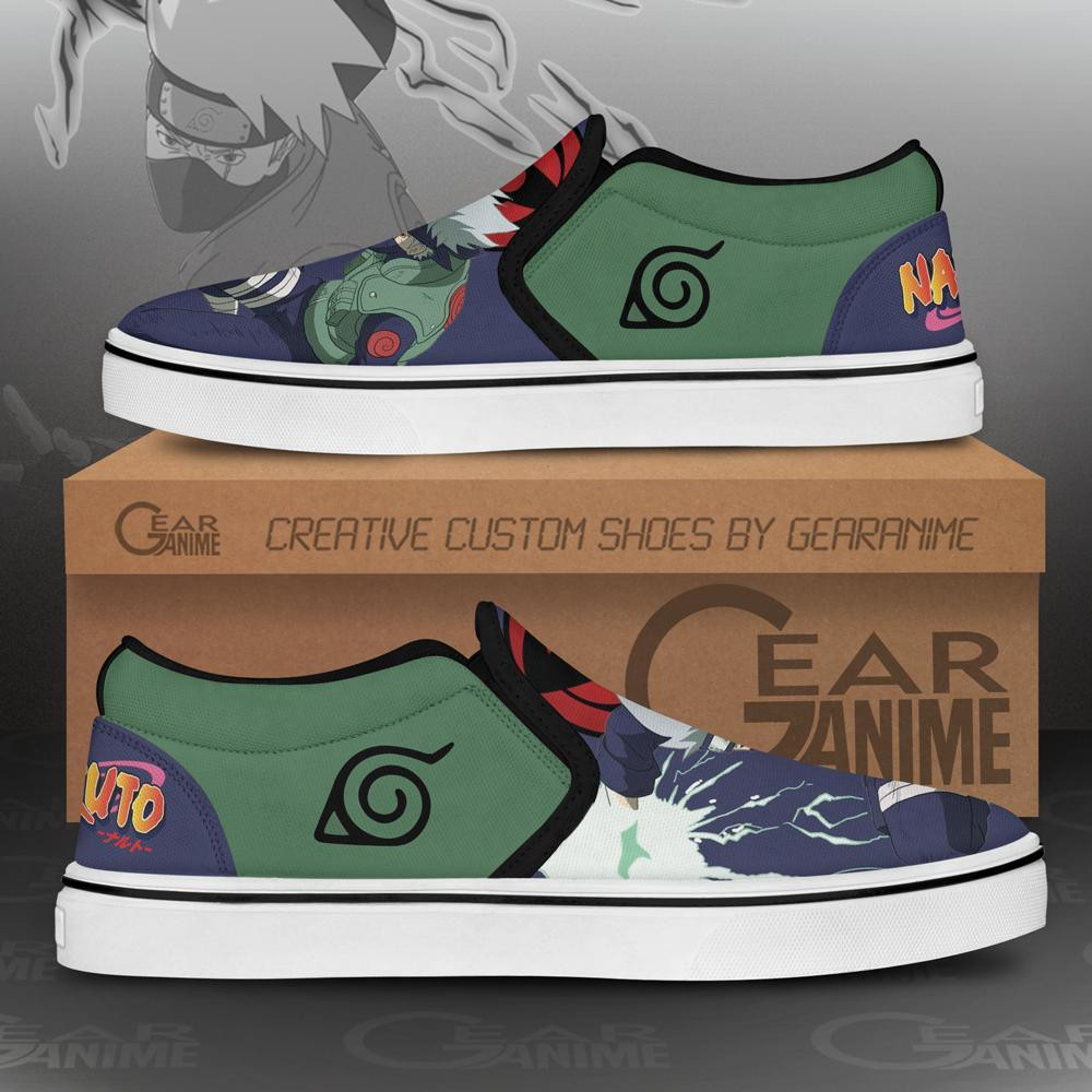 Hatake Kakashi Slip-On Shoes Canvas Canvas Custom Anime Shoes