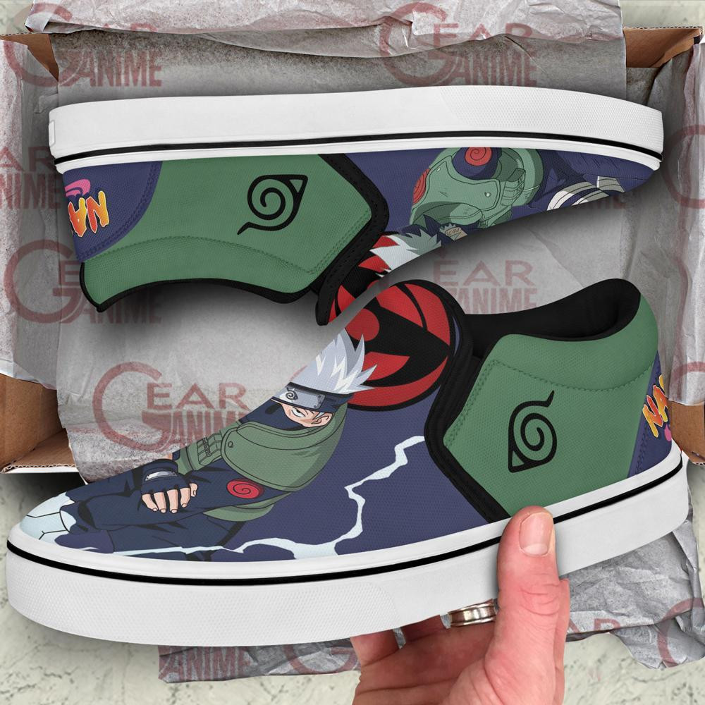 Hatake Kakashi Slip-On Shoes Canvas Canvas Custom Anime Shoes