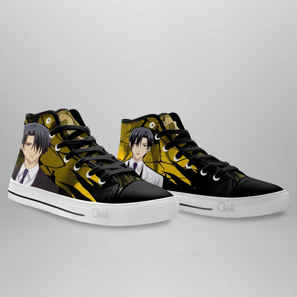 Hatori Souma High Top Shoes Custom Fruit Basket Anime Sneakers