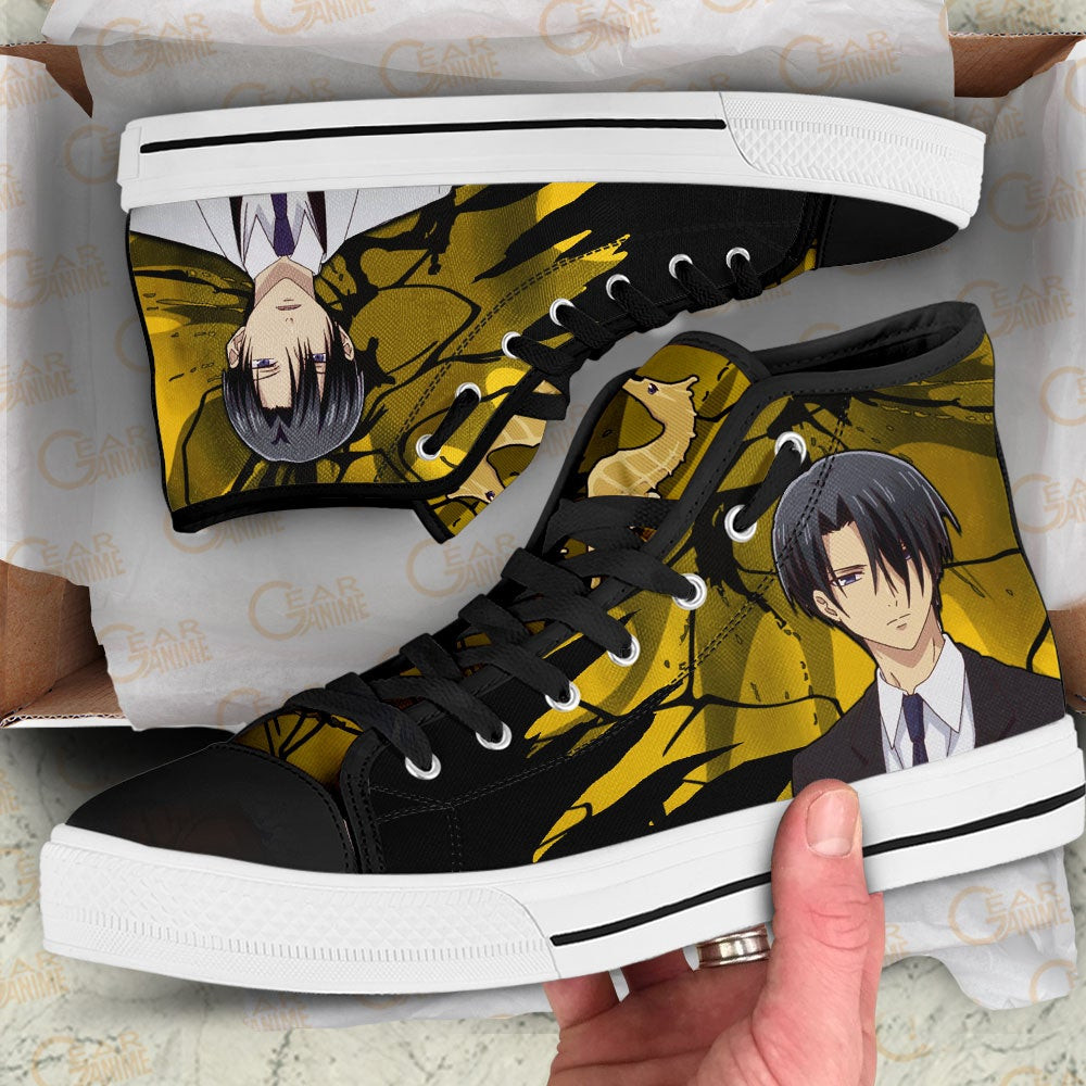 Hatori Souma High Top Shoes Custom Fruit Basket Anime Sneakers