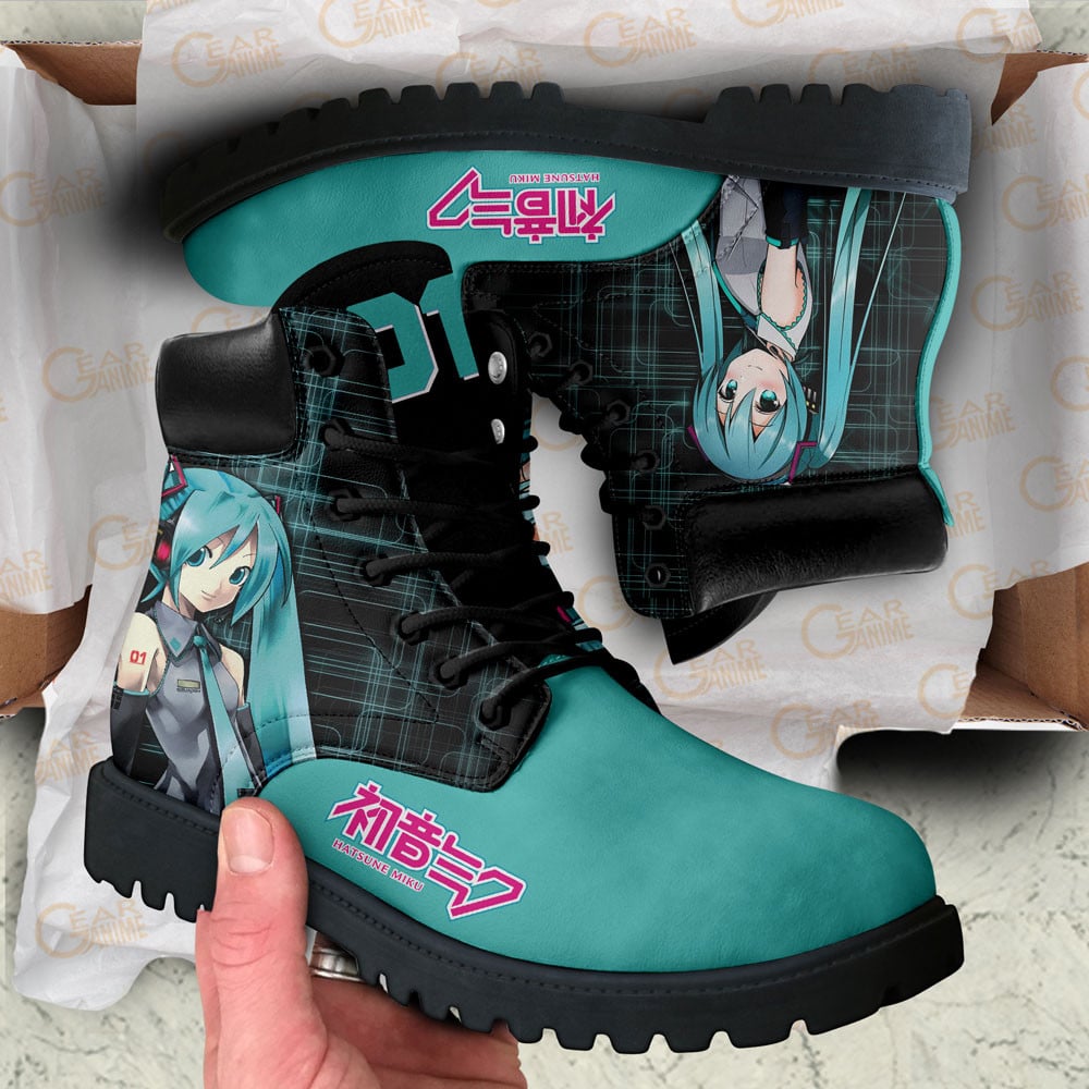 Hatsune Miku Boots Anime Custom Shoes