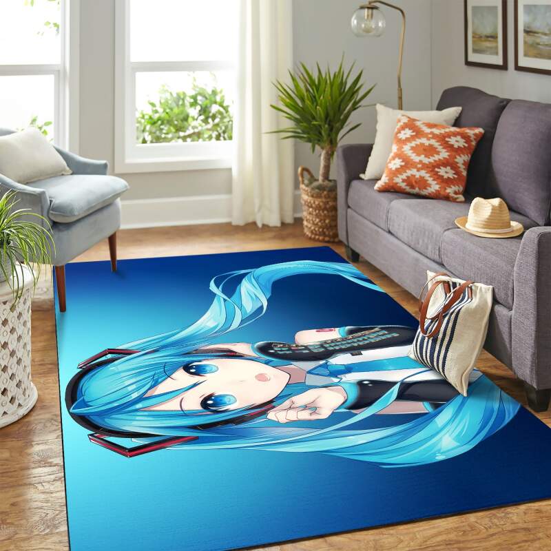 Hatsune Miku Chica Anime Vocaloid Carpet Floor Area Rectangle Rug