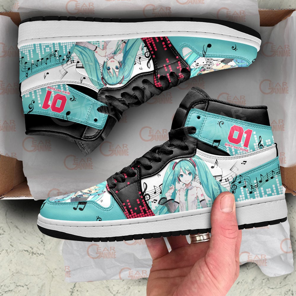 Hatsune Miku JD1s Sneakers Anime Shoes, Air Jordan Hightop
