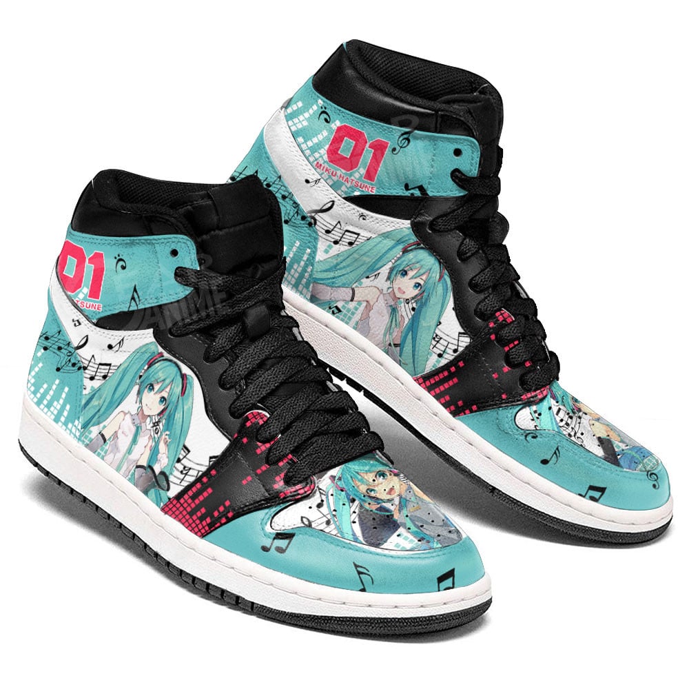 Hatsune Miku JD1s Sneakers Anime Shoes, Air Jordan Hightop